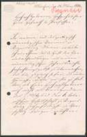 Brief von Anton Franz Besnard an Unbekannt