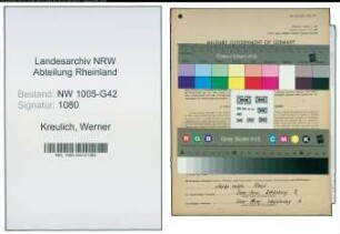 Entnazifizierung Werner Kreulich , geb. 26.09.1918 (Arbeiter)