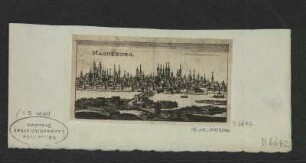 Ansicht von Magdeburg, Stich, um 1700? : Magdeburg. - [S.l.] , [um 1700?]. - 1 Kunstbl. : Stich ; 11 x 6 cm