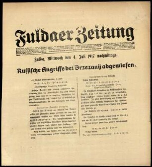 Ausgabe vom Mittwoch, den 04. Juli 1917.
