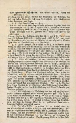 Gesetz betreffend die auf Mühlengrundstücken haftenden Reallasten. Vom 11. März 1850.