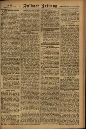 Zweite Ausgabe vom Donnerstag, den 06. April 1922.