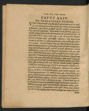 Caput XXIV. De Precatione Domini.