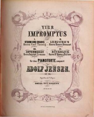 Vier Impromptus : für d. Pianoforte ; op. 20, 4. Rückblick. - 19 S.