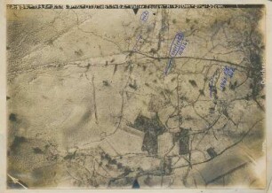 Foto der Stellungen bei Oulches-la-Vallée-Foulon (Luftbild)