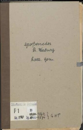 Kirchenbuchduplikat der katholischen Gemeinde Großeneder, Kreis Warburg (GHT 1859-1864, 1866-1874) (Gemeinde: Katholische Gemeinde Großeneder)