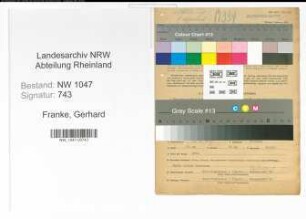 Entnazifizierung Gerhard Franke , geb. 22.05.1913 (Angestellter)