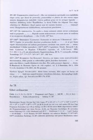 Aa 78. Liber ordinarius