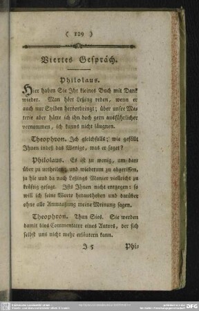 Viertes Gespräch
