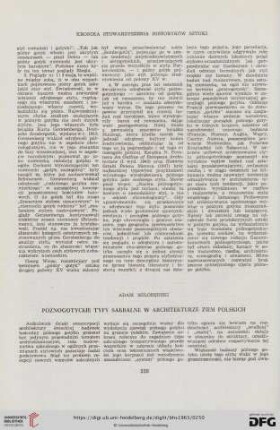 Późnogotyckie typy sakralne w architekturze ziem polskich