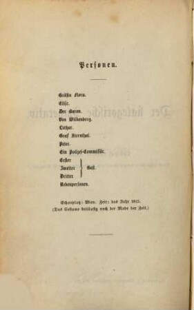 Gesammelte Schriften, 7. Der kategorische Imperativ. Zu Hause. Krisen