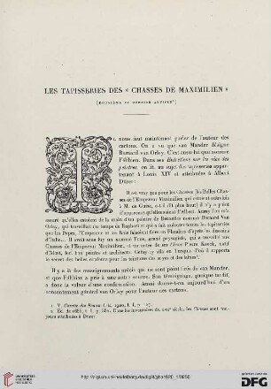 5. Pér. 1.1920: Les tapisseries des "Chasses de Maximilien", 2