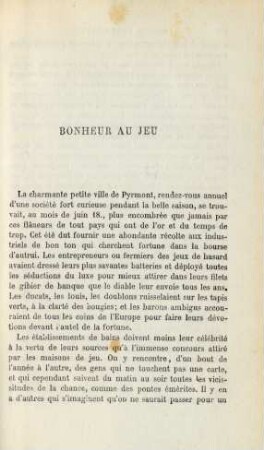 Bonheur au jeu