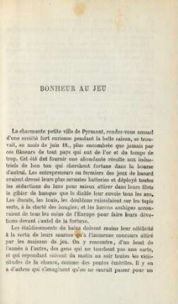 Bonheur au jeu