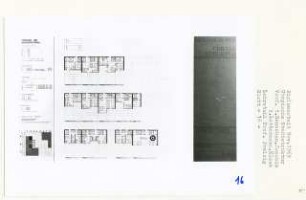 Utopische Stadtstruktur, Berlin-Mitte (Diplomarbeit bei Peter Poelzig): Wohnungen, Typologie der Wohnungsformen, Grundrisse 1:100