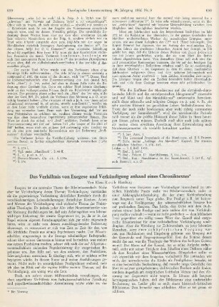 659-670 Das Verhältnis von Exegese und Verkündigung anhand eines Chroniktextes
