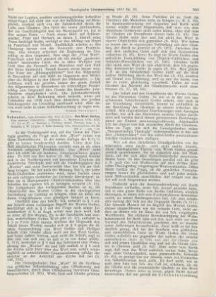549-551 [Rezension] Schaeder, Erich, Das Wort Gottes
