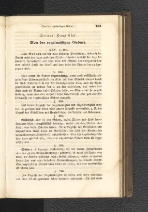 Drittes Hauptstück. Von der regelmäßigen Geburt.