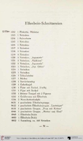 Elfenbein-Schnitzereien (Nr. 1212-8952)