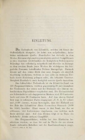 Das Todtenbuch des Cistercienser-Stiftes Lilienfeld in Österreich unter der Enns