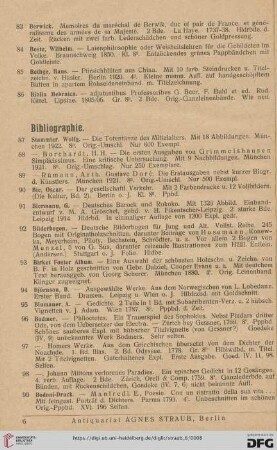 Bibliographie (Nr. 87 - 106)