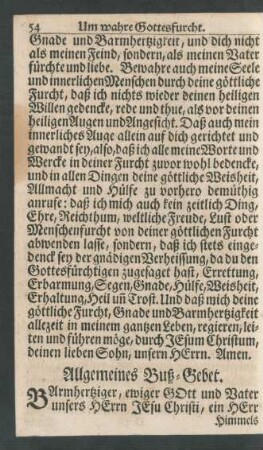 Allgemeines Buß-Gebet