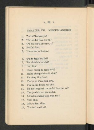 Chapter VII. Miscellaneous.