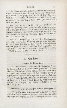 E. Cautionen
