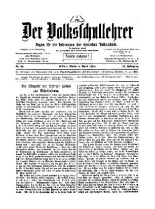 Die Eingabe der Pfarrer Cölns zur Schulreform