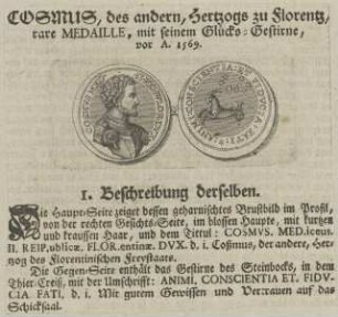Bildnis von Cosmus, Herzog zu Florenz