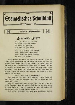 Zum neuen Jahre!