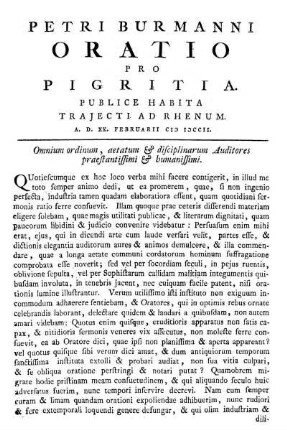 Oratio Pro Pigritia.