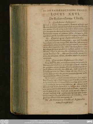 Locus XXVI. De Resurrectione Christi.