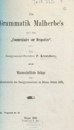 Jahresbericht des Realgymnasiums zu Neisse : für das Schuljahr .... 1889/90