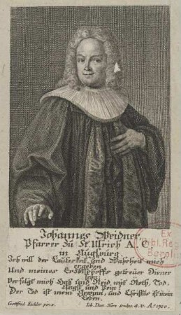 Bildnis des Johannes Weidner
