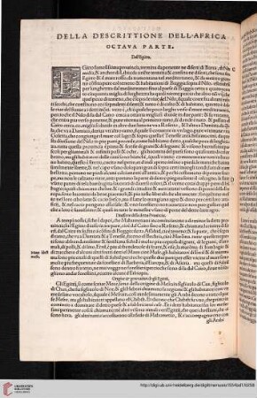 Octava parte: Della descrittione dell'Africa
