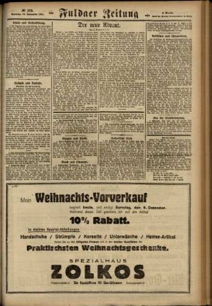 Dritte Ausgabe vom Sonntag, den 30. November 1924.