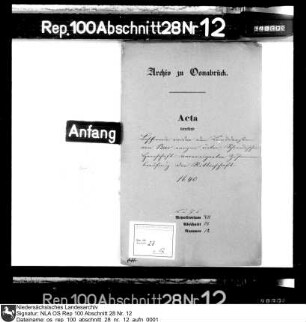 Beschwerde gegen den Landdrosten von Bar wegen verweigerter Zusammenberufung der Ritterschaft während der schwedischen Herrschaft