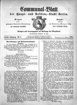 1864,7: No. 7, 14. Februar 1864