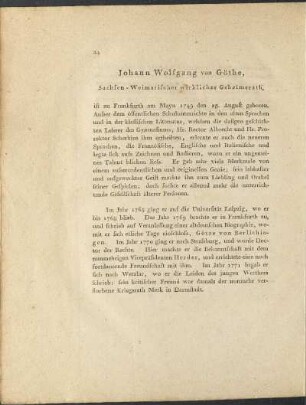 Johann Wolfgang von Göthe, Sachsen-Weimarischer wirklicher Geheimrath