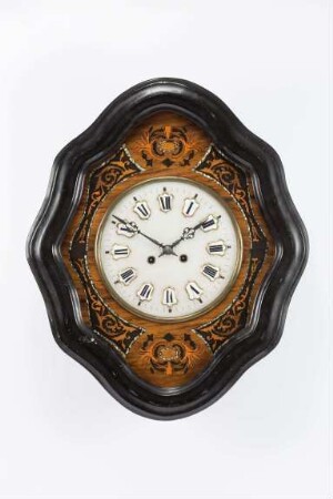Wanduhr (Oeil de Boeuf), Morez, um 1880