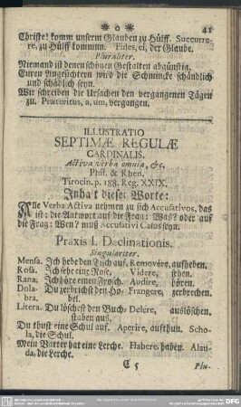 Illustratio Septimae Regulae Cardinalis. Activa verba omnia, [et]c.