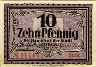 Cottbus, Stadt: 10 Pfennig