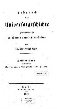Bd. 3: Neuere Geschichte
