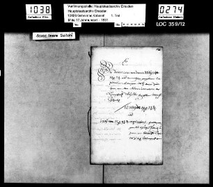 Spezifikationen, der Frau Gräfin [Anna Constanze] von Cosel sämtlichen Vermögens