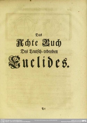 Das Achte Buch Deß Teutsch-redenden Euclides