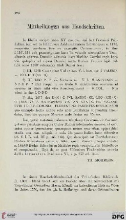 1: Mittheilungen aus Handschriften, [1]