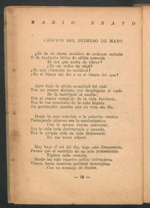 Canción del primero de Mayo