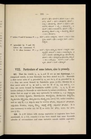 VIII. Particulars of some letters, also in prosody