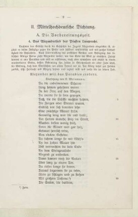 II. Mittelhochdeutsche Dichtung